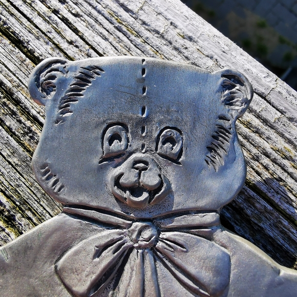 Vintage Seagull Pewter Teddy Bear Wall Hook - Picture 11 of 14